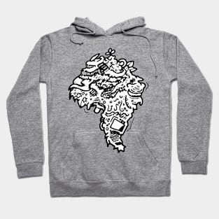 South America Continent Doodle Art Hoodie